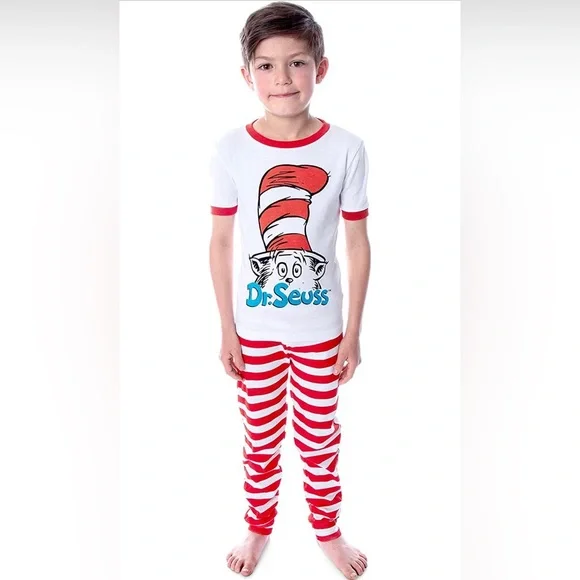 Pajamas Nwt Dr Seuss Cat In The Hat Pajamas For Kids Poshmark